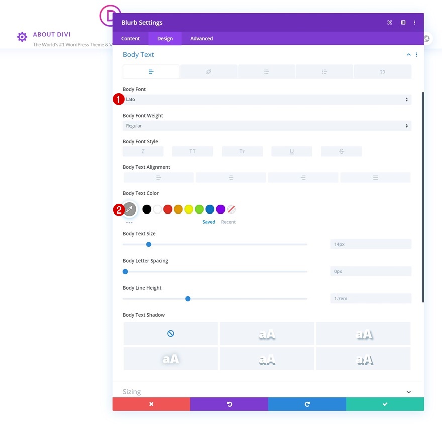 エレガントなテーマのドロップダウンメニュー