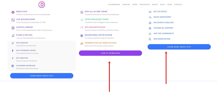 エレガントなテーマのドロップダウンメニュー