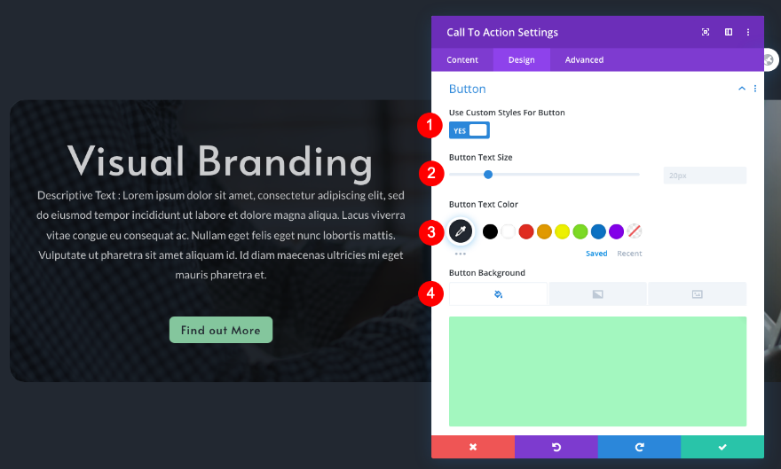 daftar navigasi portofolio yang dapat digulir