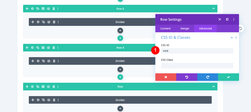 daftar navigasi portofolio yang dapat digulir