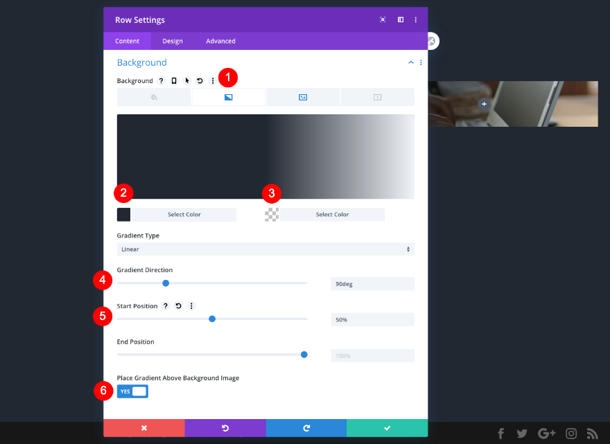 daftar navigasi portofolio yang dapat digulir