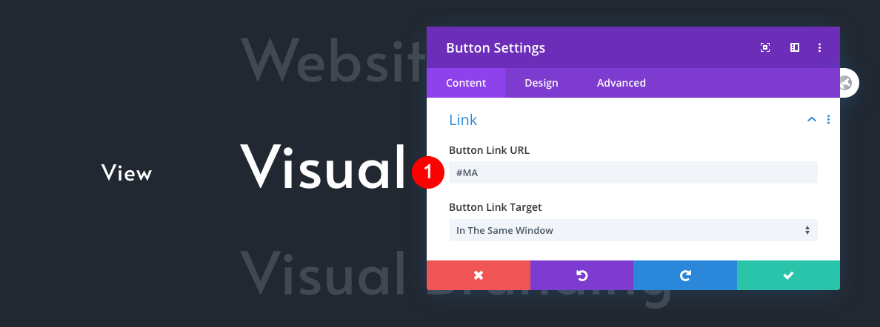 daftar navigasi portofolio yang dapat digulir