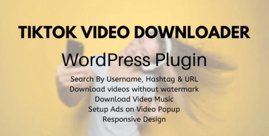 TikTokビデオダウンローダープラグイン。