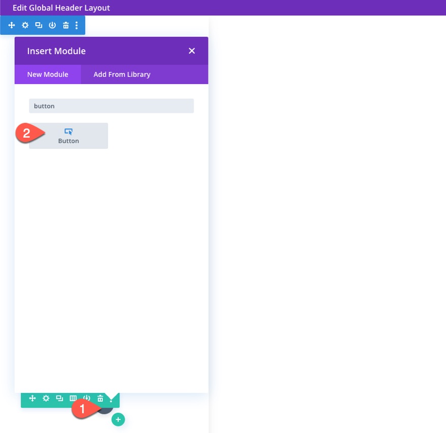 divi 수직 탐색 메뉴 및 헤더
