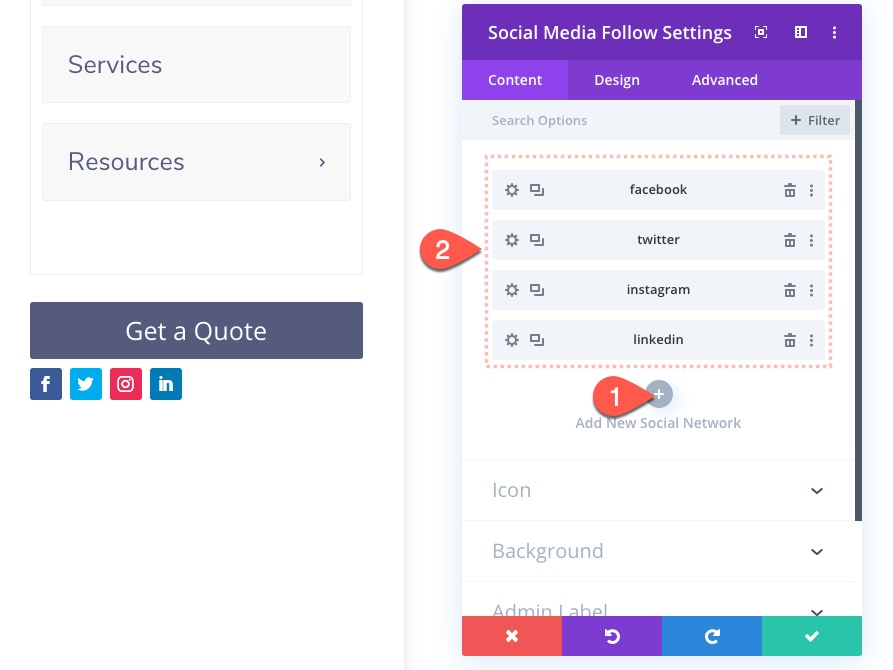 divi 수직 탐색 메뉴 및 헤더