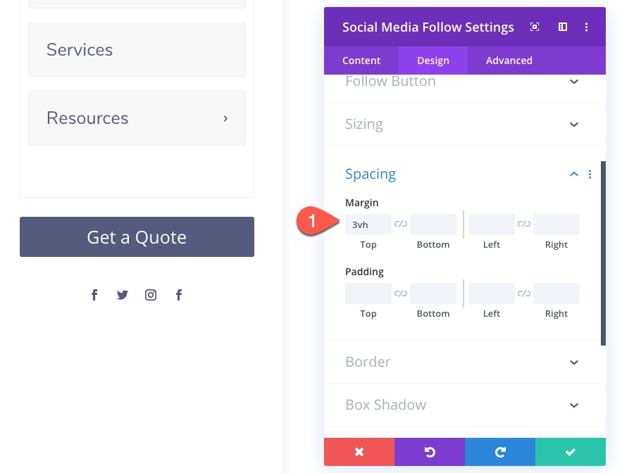 divi 수직 탐색 메뉴 및 헤더