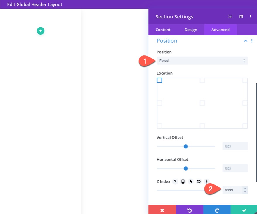 divi 수직 탐색 메뉴 및 헤더