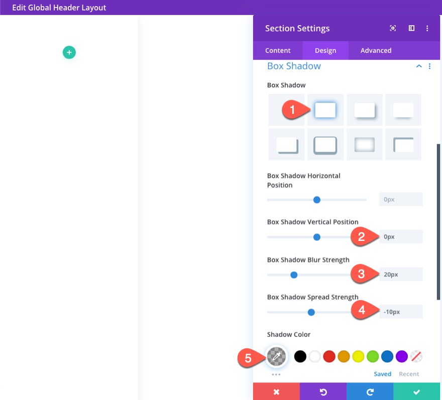 divi 수직 탐색 메뉴 및 헤더