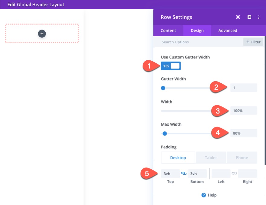 divi 수직 탐색 메뉴 및 헤더