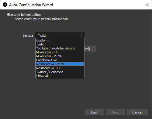 리스트림 또는 트위치 또는 유튜브 또는 페이스북?