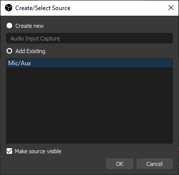 마이크/aux 입력