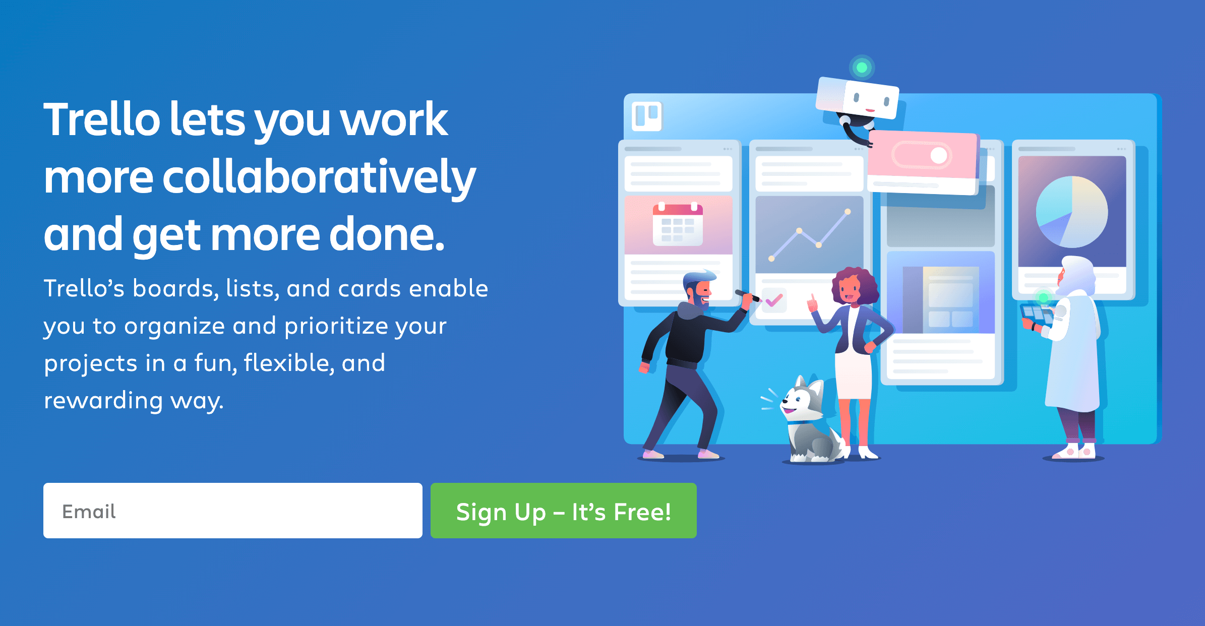 트렐로 홈페이지.