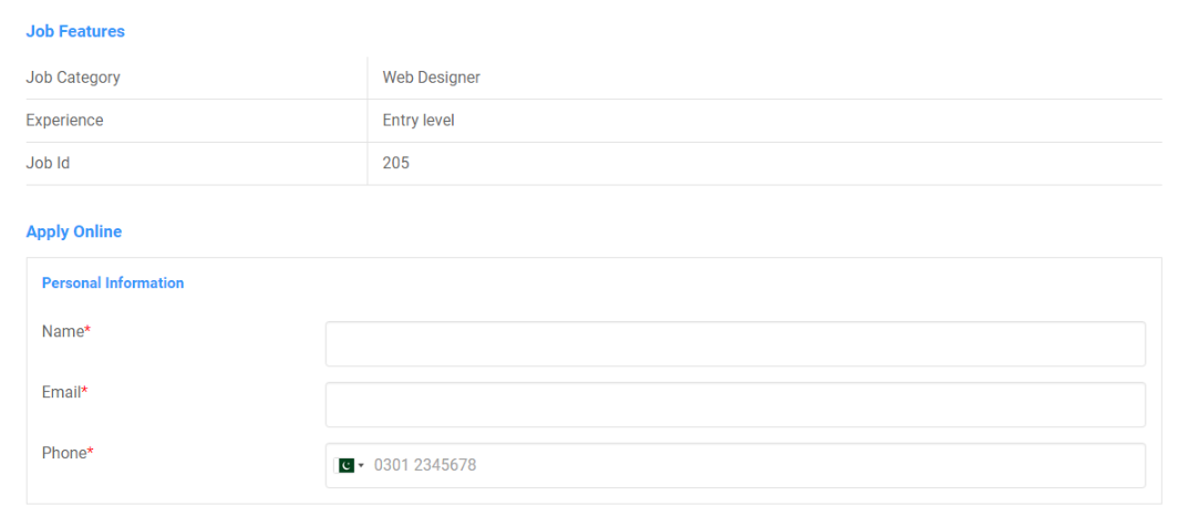 Simple JobBoardを介して申請書を提出する。