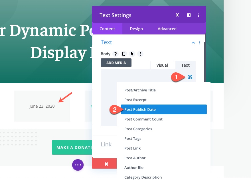 divi 날짜 및 시간 형식