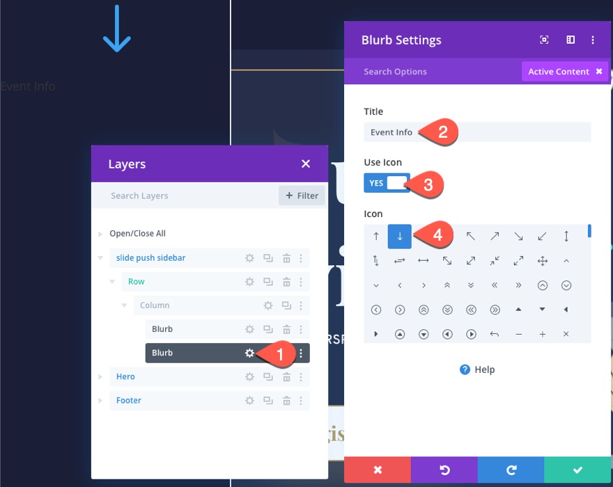 divi 슬라이딩 푸시 사이드바