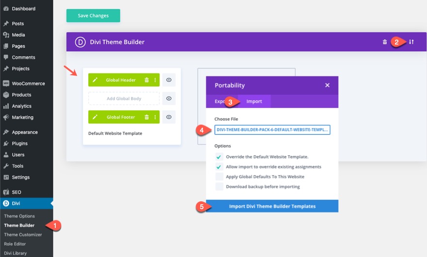 divi 동적 게시물 정보 표시줄