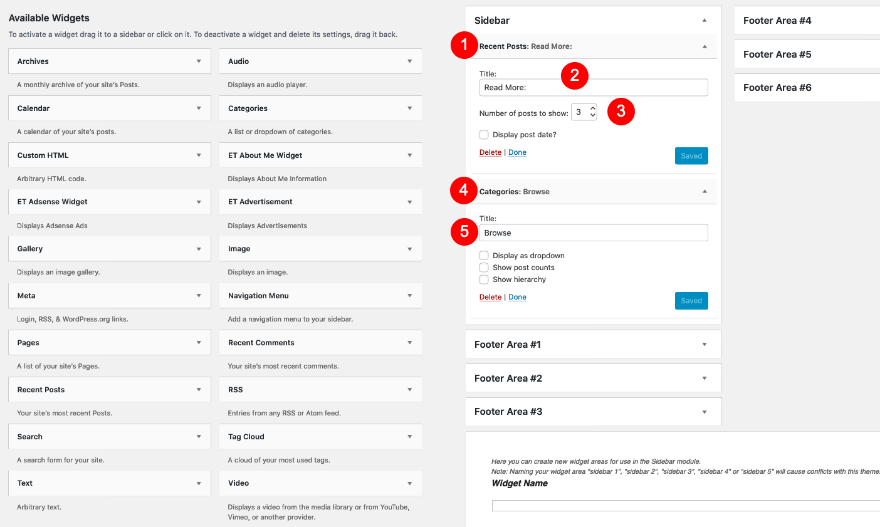 固定サイドバー