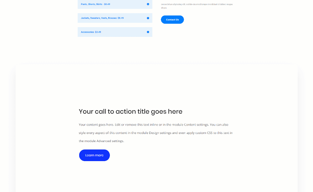 완성된 디자인의 미리보기.