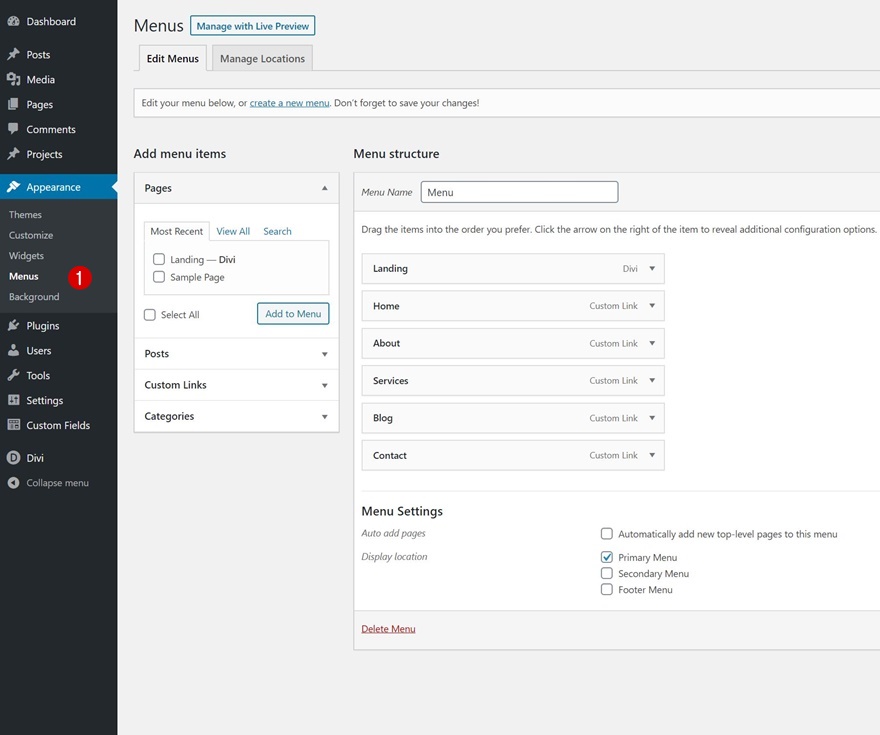 açılır gönderi kategorileri