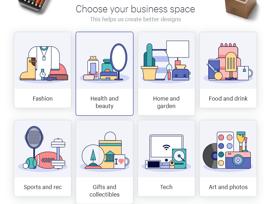 비즈니스 카테고리를 선택합니다.