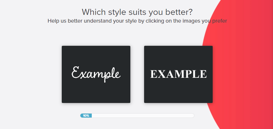 좋아하는 로고 스타일을 식별합니다.