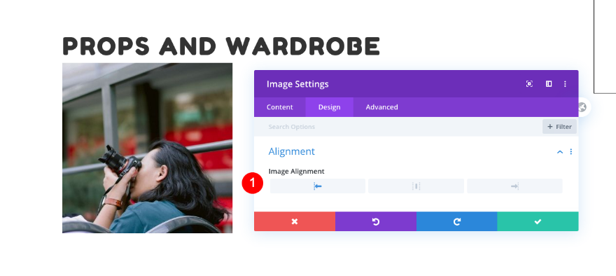 スクロール時に変化するテキストと画像