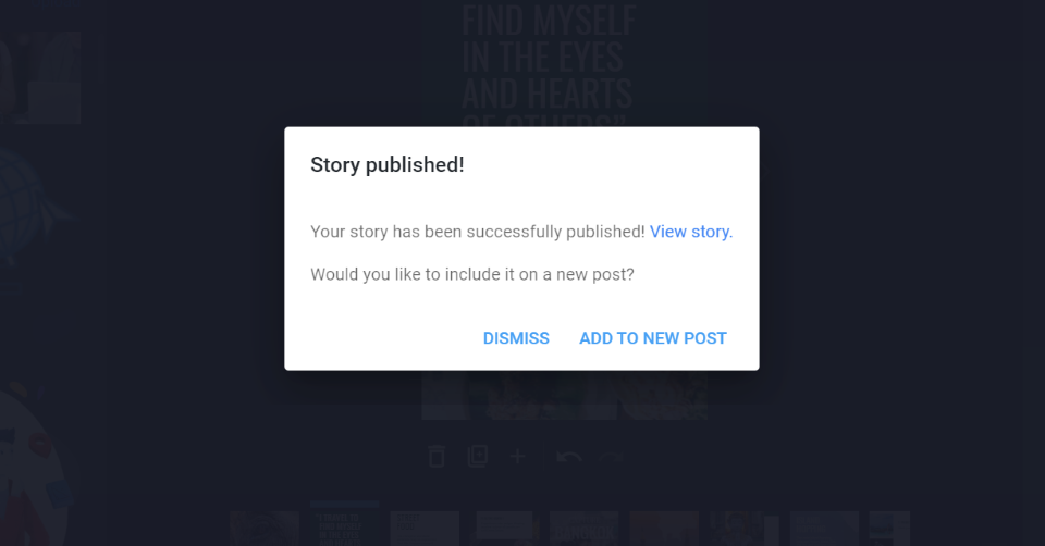 Publicar una historia