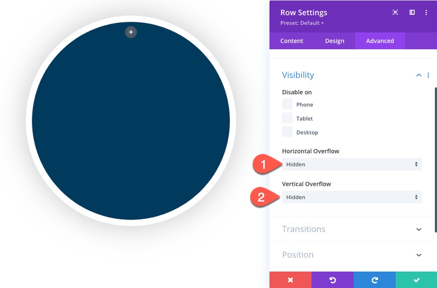 Divi анимированный эффект прокрутки часов