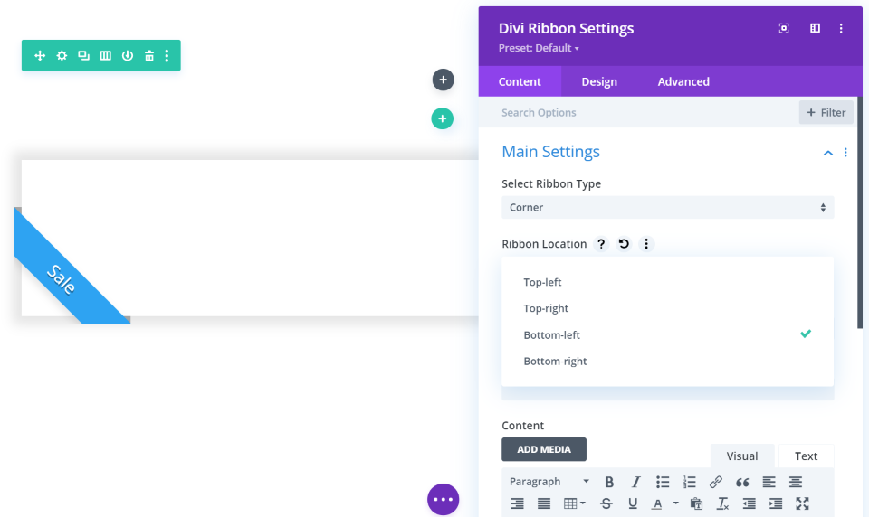 Réglages principaux