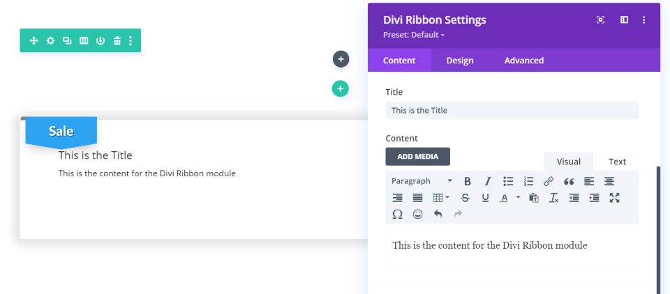 Réglages principaux
