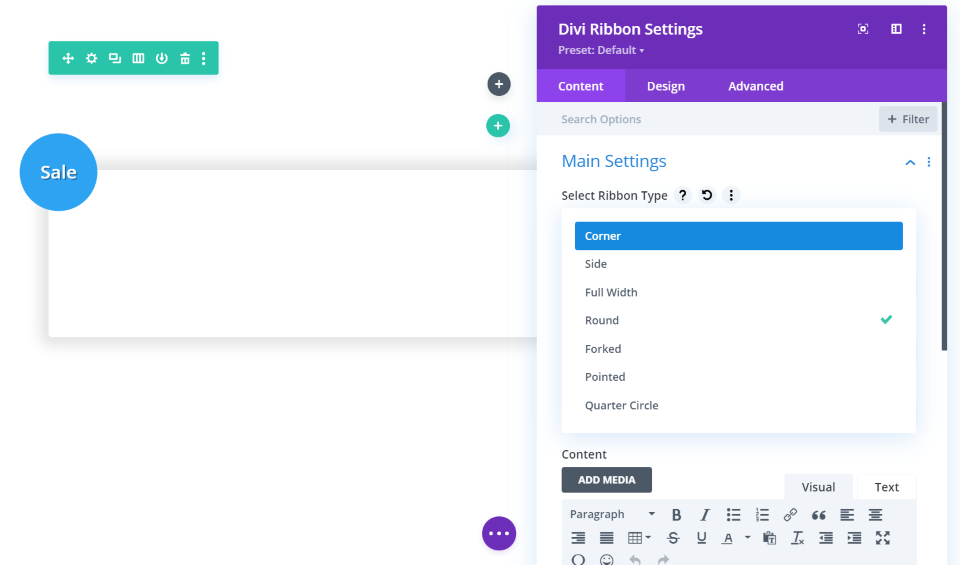 Réglages principaux