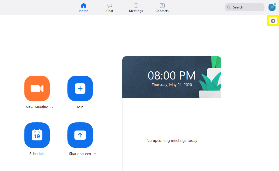 打開 Zoom 的常規設置。