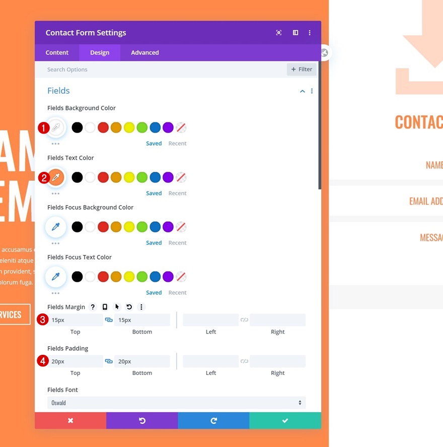 Spalte Kontaktformular