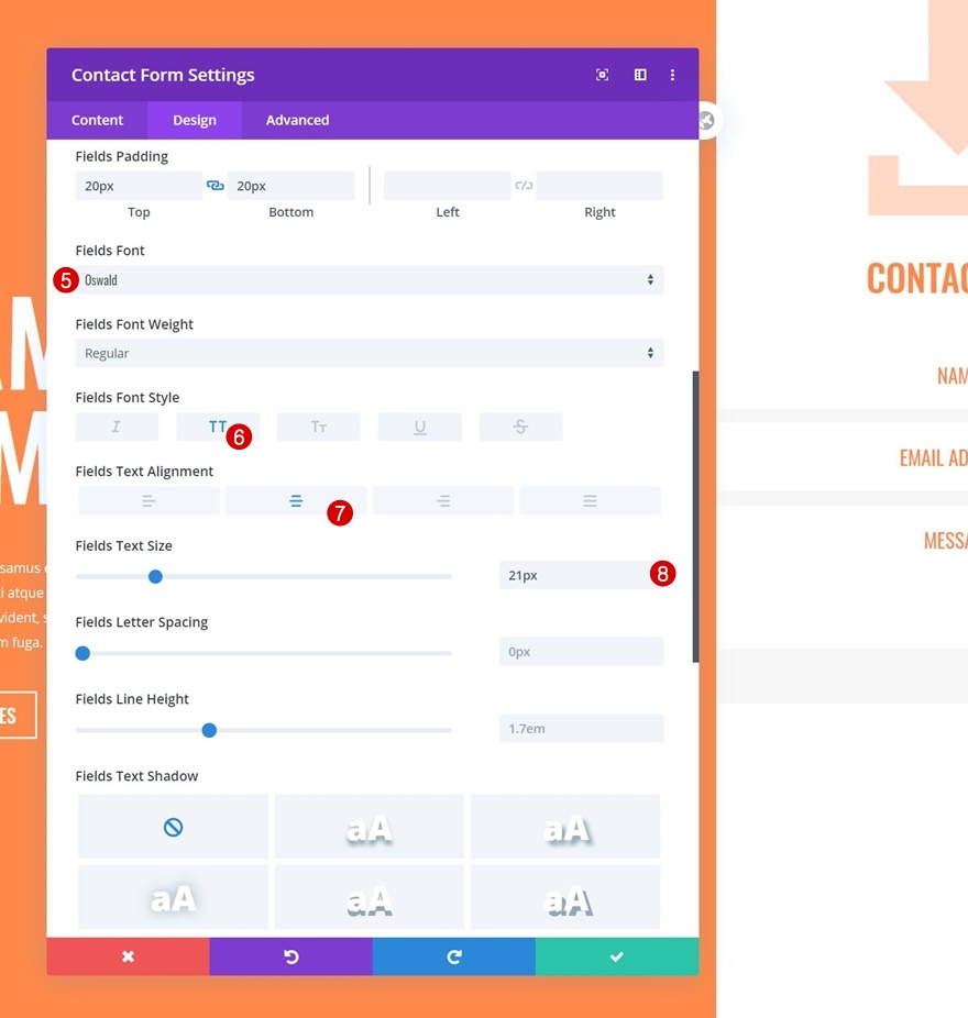 Spalte Kontaktformular
