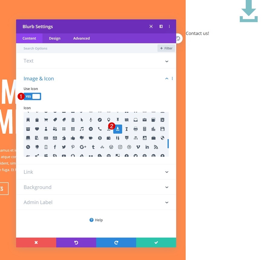 Spalte Kontaktformular