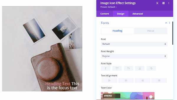 Effet d'icône d'image