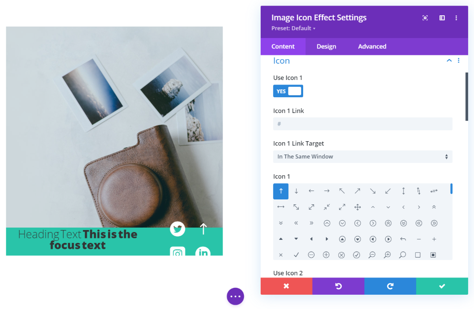 Effet d'icône d'image