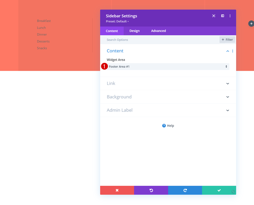 widgets de menu de catégorie de publication