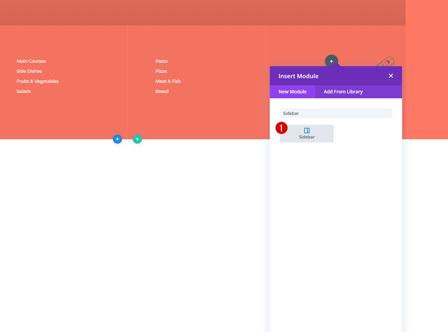 widgets de menu de catégorie de publication