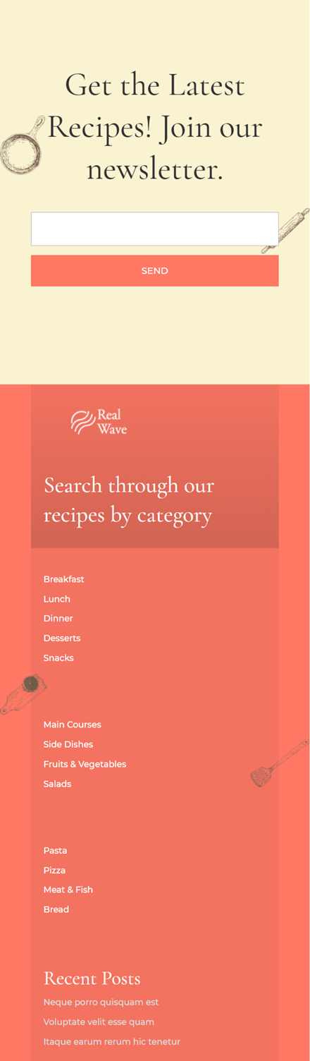 widgets de menu de catégorie de publication