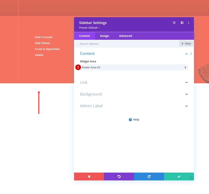 widgets de menu de catégorie de publication
