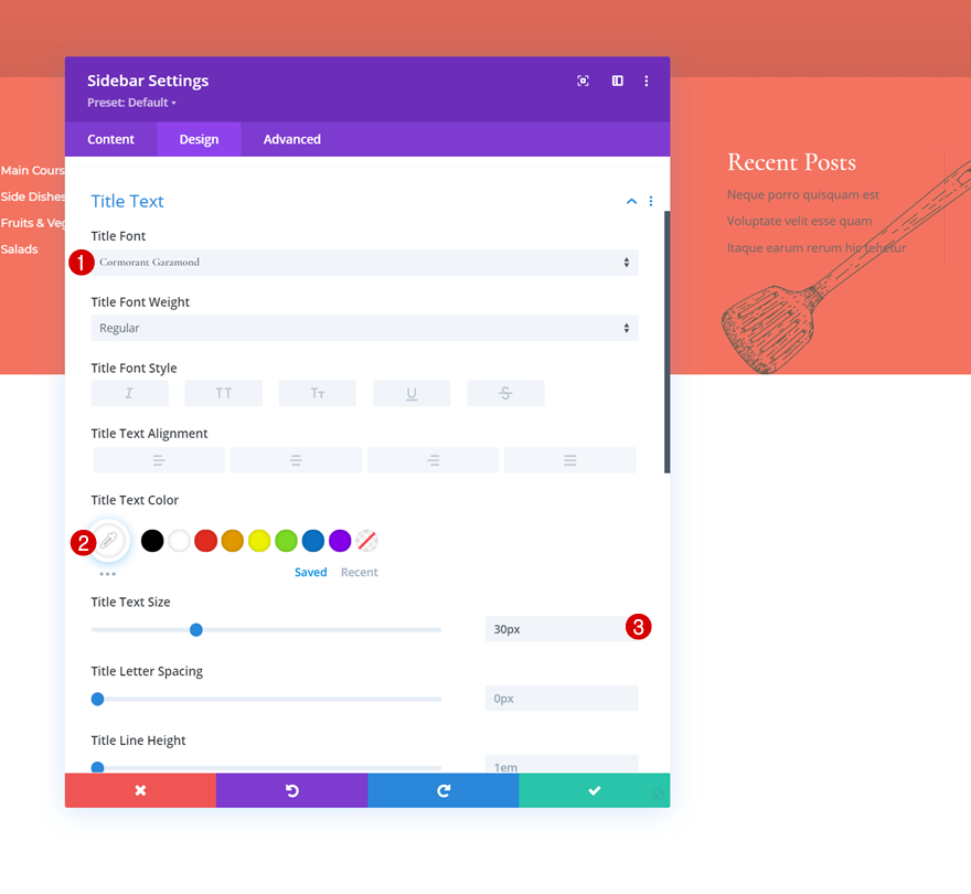 widgets de menu de catégorie de publication