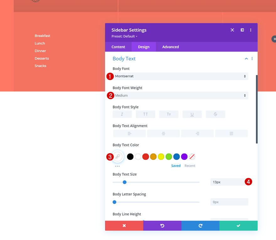 widgets de menu de catégorie de publication