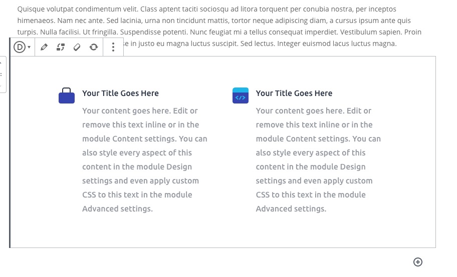 globalne ustawienia wstępne z blokiem układu divi
