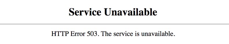http 錯誤代碼 503