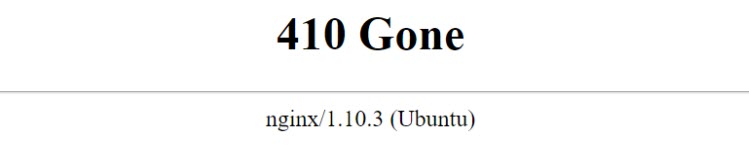 http 錯誤代碼 410 消失了