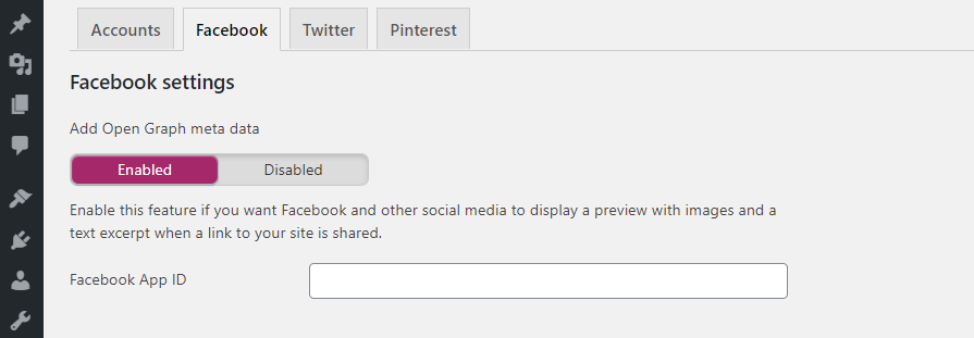 Ajout de votre identifiant d'application Facebook à WordPress à l'aide de Yoast.