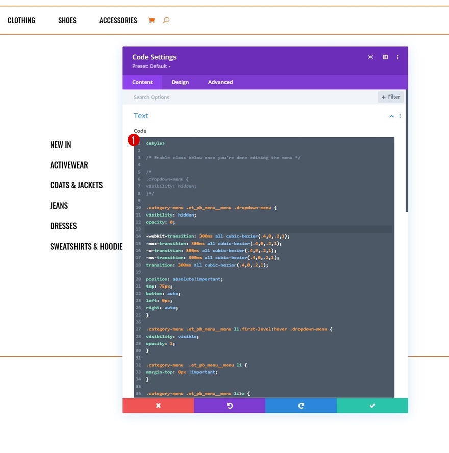 e-ticaret mega menüsü