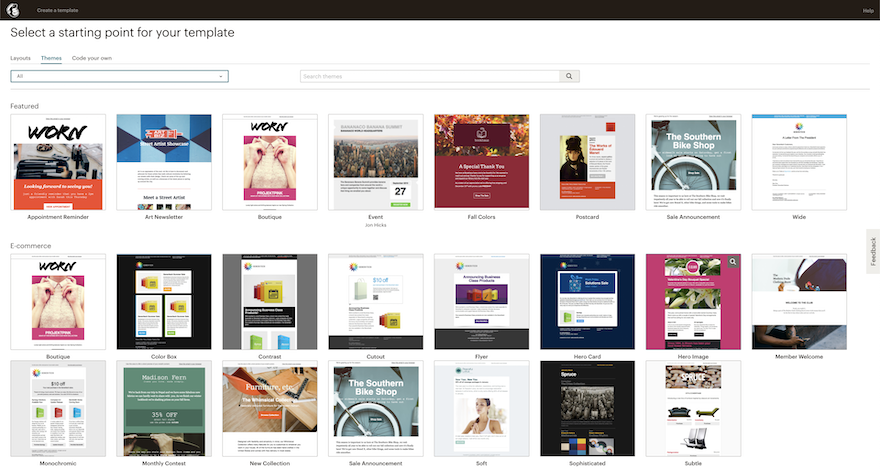 メールレイアウトの例