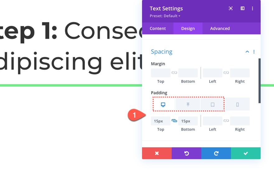 accordéon en utilisant des en-têtes de page collante dans Divi